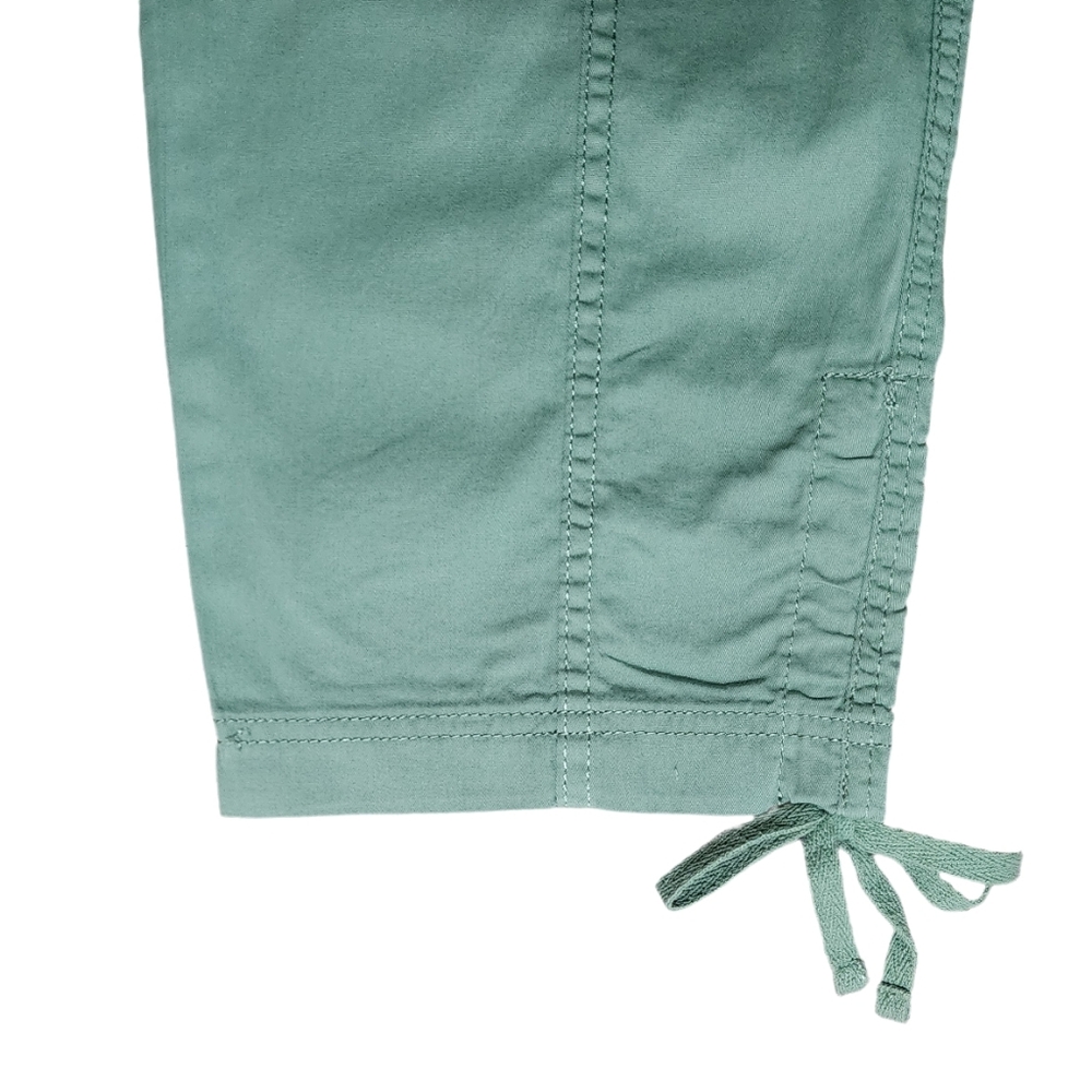 Style & Co Petite Mid-Rise Tie-Hem Capri Pants Straight Leg Kendal Green 12P 14P - Picture 9 of 13